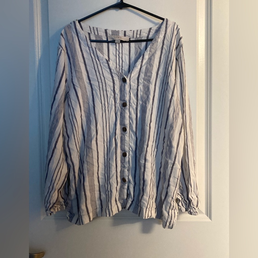 Loft linen/rayon top
